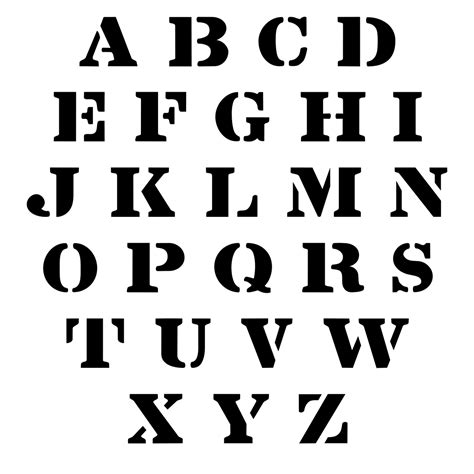 Printable Stencils (Free Alphabet Font and Letter .